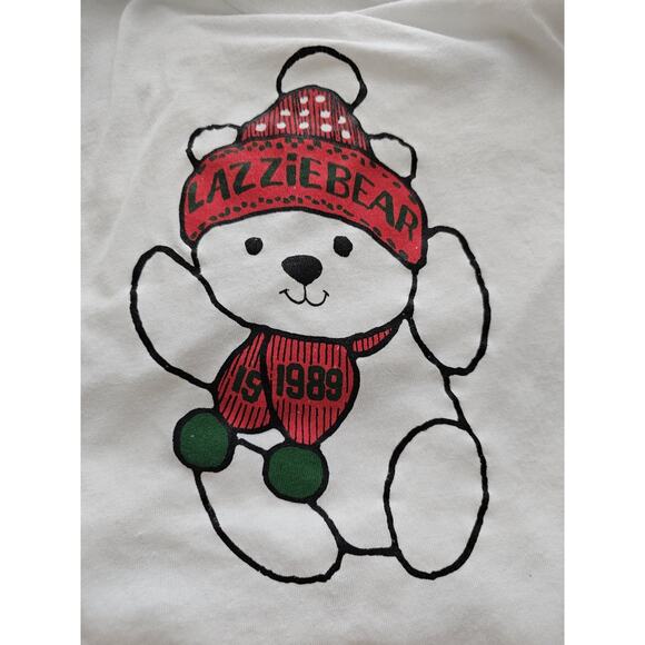 Lazzie Bear Tee Shirt Vintage Size M Lazarus Dept Store Christmas Single Stitch - Picture 14 of 15